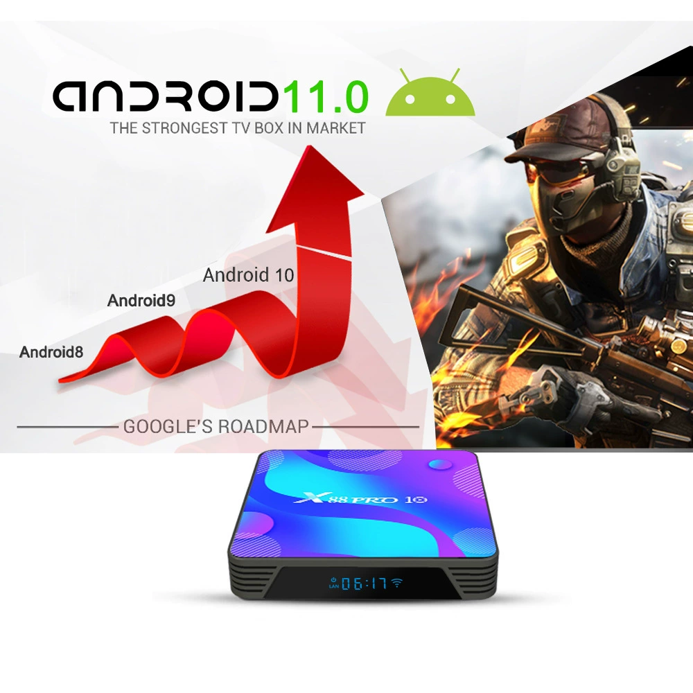X88pro STB RK3318 Android 10 4k сеть HD BT двойная частота