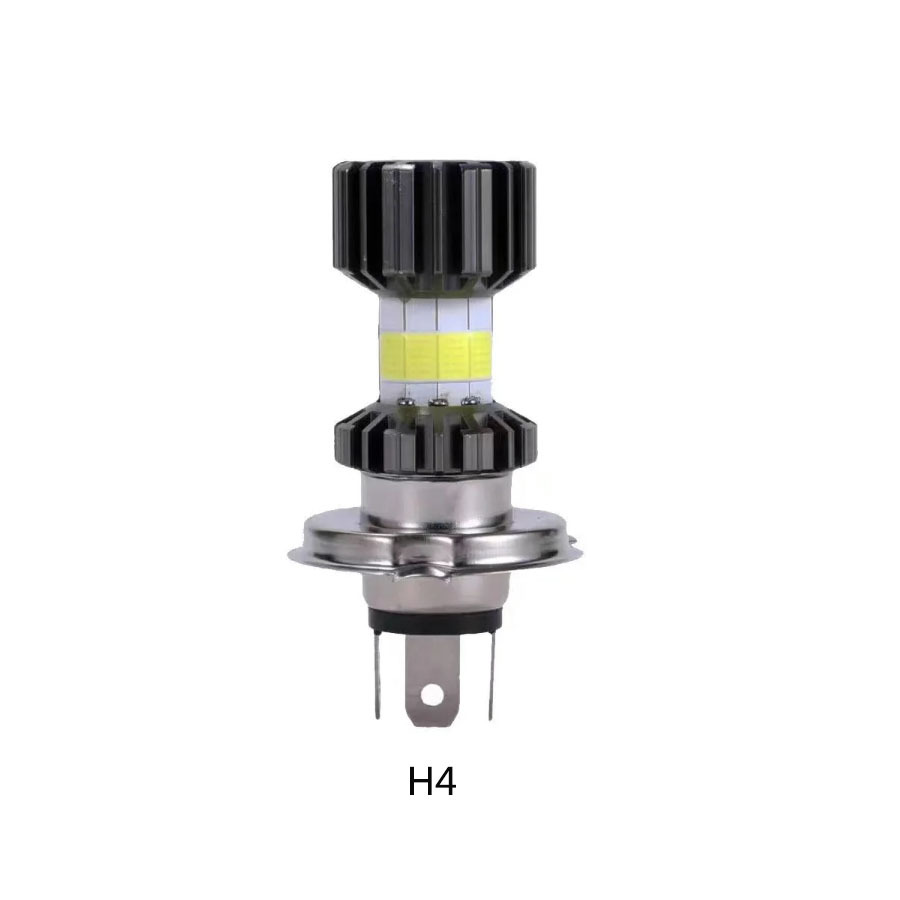 Tcyato Ultra-Bright Motorcycle Led Headlight with Strong Light, Three-Claw H4-8 Design, Dual-Claw Built-In High and Low Beam for Electric Vehicles