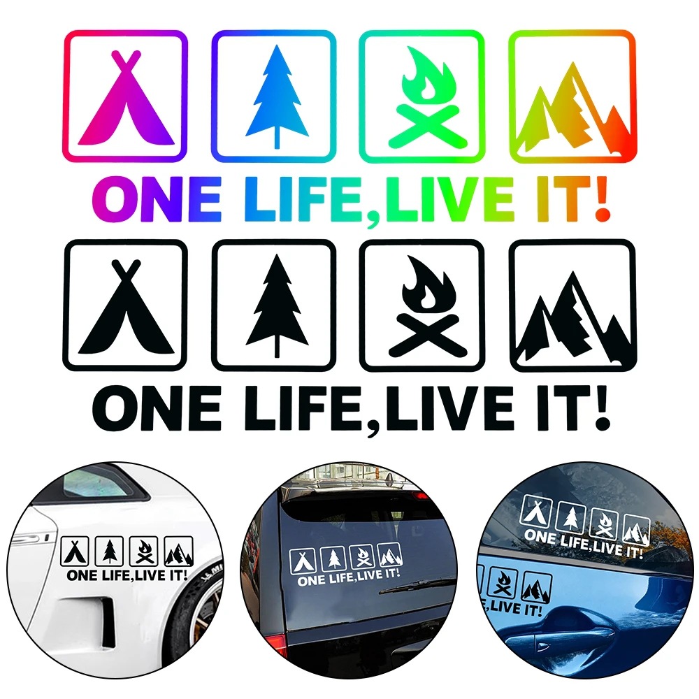 retroreflective sticker for camping