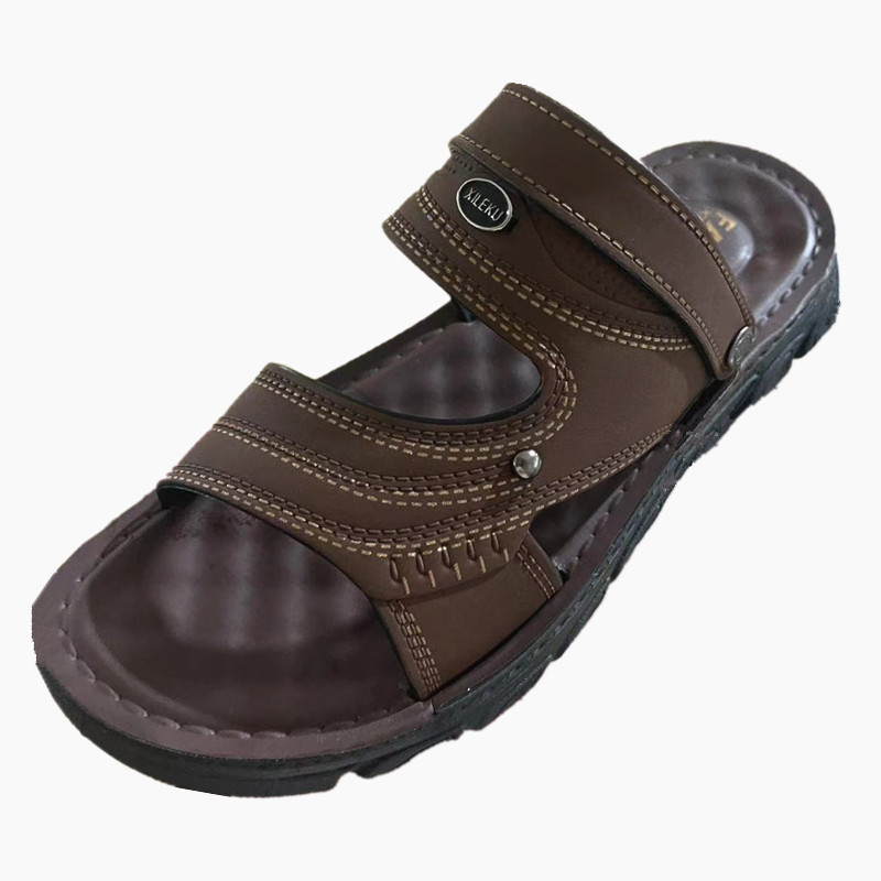 (2개) 샌들 남자 여름 뉴 오픈 토 유스 비치 신발 듀얼 사용 비치 샌들 및 슬리퍼 안티 슬립 남성용 샌들