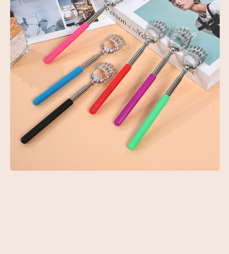 Stainless Steel Telescopic Back Scratcher Extendable Claw Massage Tool for Home Use preparation