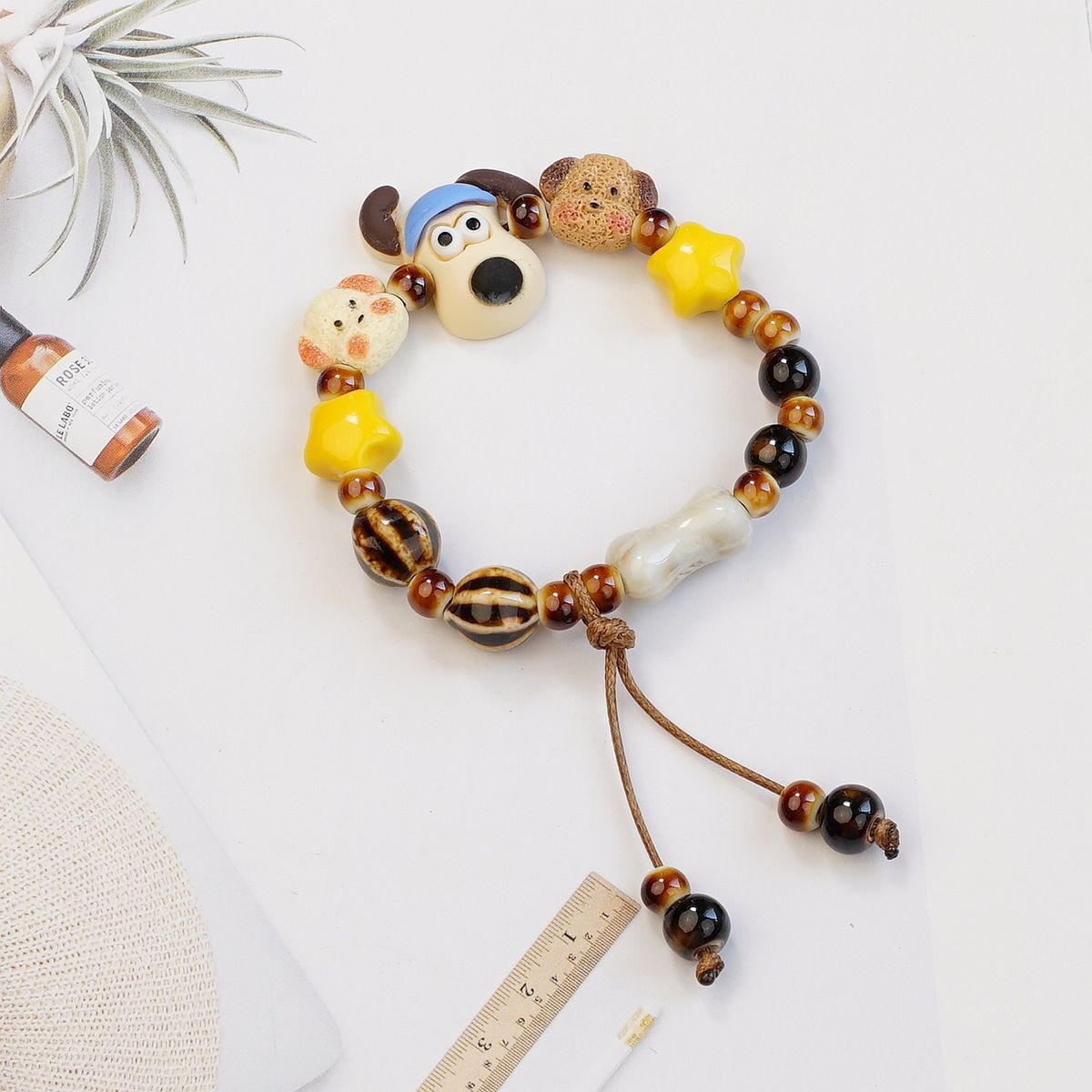 Jingdezhen pulsera de cerámica de verano mujer alta sensación galletas serie de gatos nicho diseño universal pulsera alta sensación