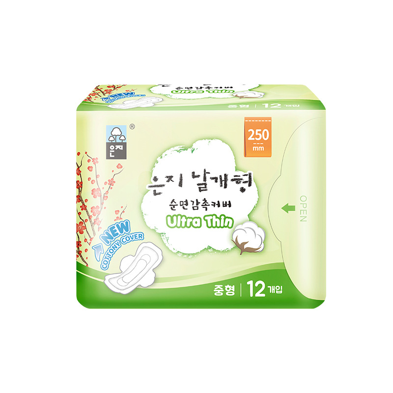 [China General Agent] Genuine imported from Korea, Enzhi ultra-thin daily-use sanitary napkins, 250mm, 12 pieces per pack, manufacturer