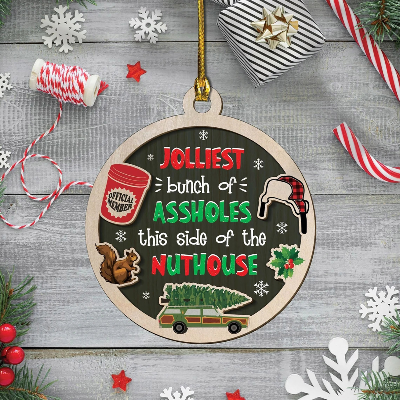 Christmas Fashion Letter Wood Party Hanging Ornaments 1 Piece display picture 1