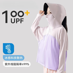 Summer Children's Cool Sun Protection Clothing, Uv Protection Outerwear, Medium and Large Children's Outdoor Thin Breathable Jacket