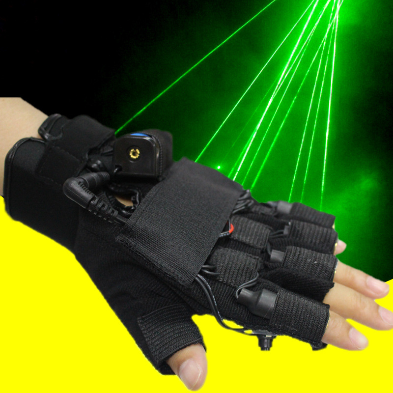 舞台表演道具夜店酒吧DJ红光掌心灯绿光激光舞镭射表演激光手套