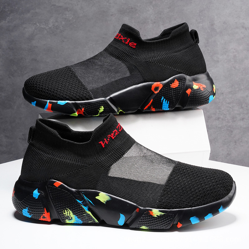 Summer Breathable Mesh Socks Shoes Transparent Mesh Light Soft Bounce Dance Shoes Casual Walking Shoes Comfortable Lazy Shoes