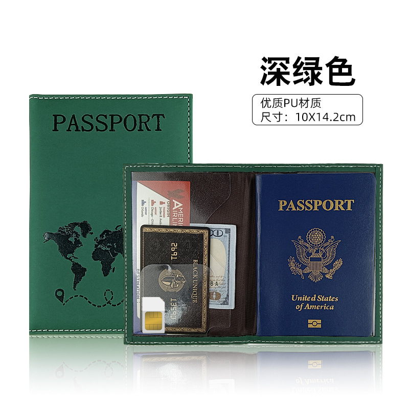 Funda protectora de pasaporte de cuero de 11 colores de punto transfronterizo PU Cubierta de pasaporte que cambia de color de piel Bolsa de pasaporte de certificado