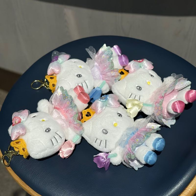 网红花仙子猫咪毛绒挂件可爱仙女棒皇冠公仔钥匙扣少女心背包挂饰|undefined