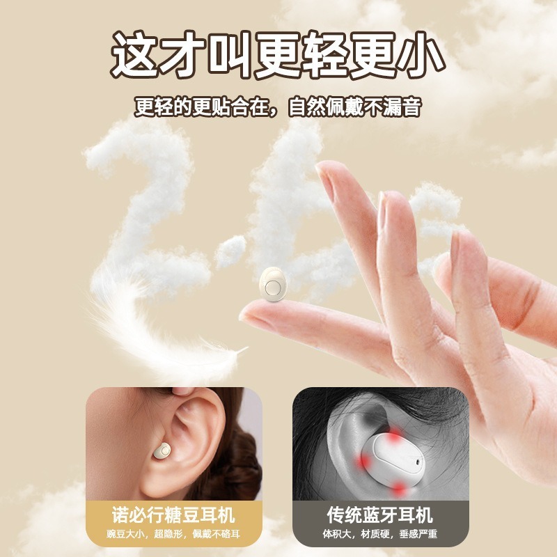 ミニ Bluetooth ヘッドセットワイヤレス Bluetooth インイヤーインビジブルスリープヘッドセットノイズリダクションスポーツ高品質ワイヤレスヘッドセット|undefined