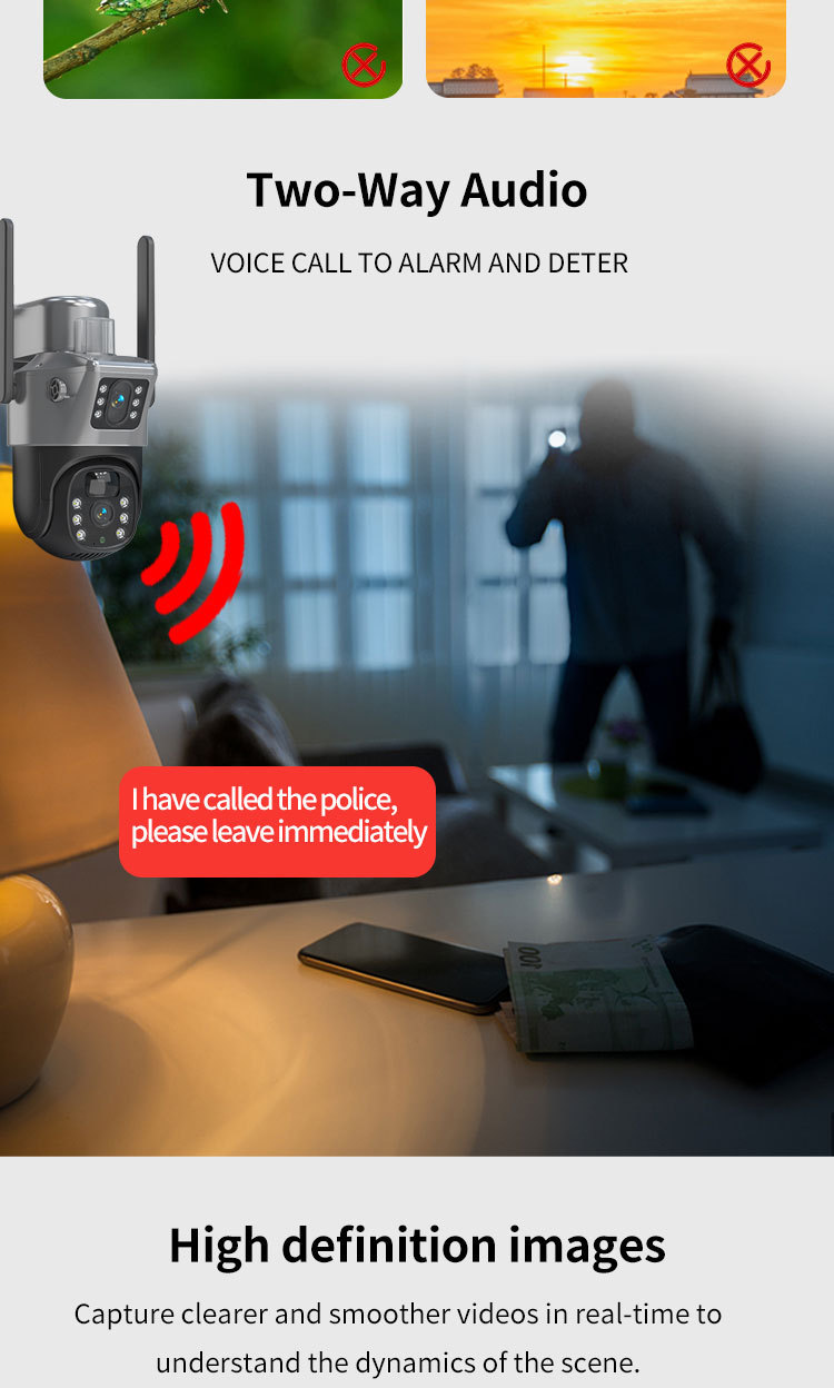 跨境 外贸太阳能监控器360度无死角手机远程室外夜视全景家用