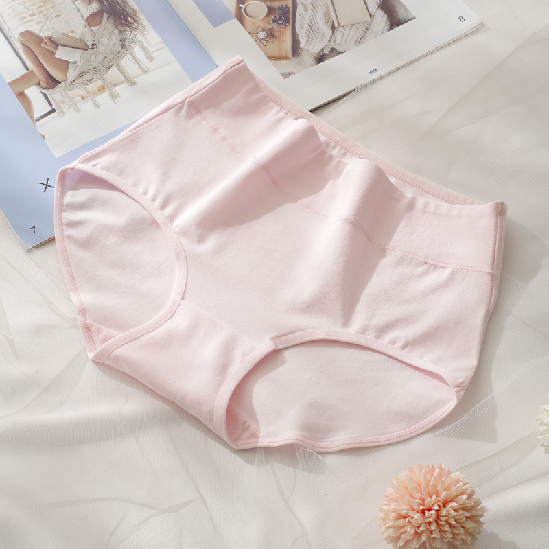 Ropa interior de cintura alta de las mujeres fábrica al por mayor 40 algodón entrepierna simple cómodo macaron color tamaño libre ropa interior de niña