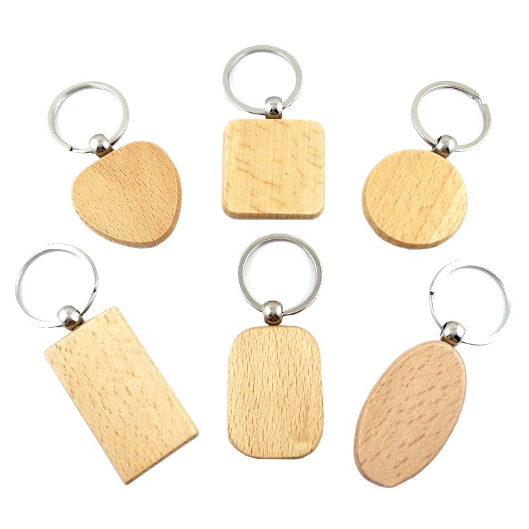 Llavero de madera de haya llavero de madera LOGO de madera clave colgante de publicidad regalo promocional llavero de madera