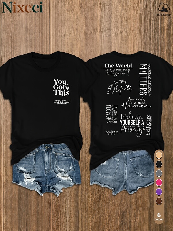 [Dress up for Halloween] Mental health awareness and self-love English print T-shirt, 22