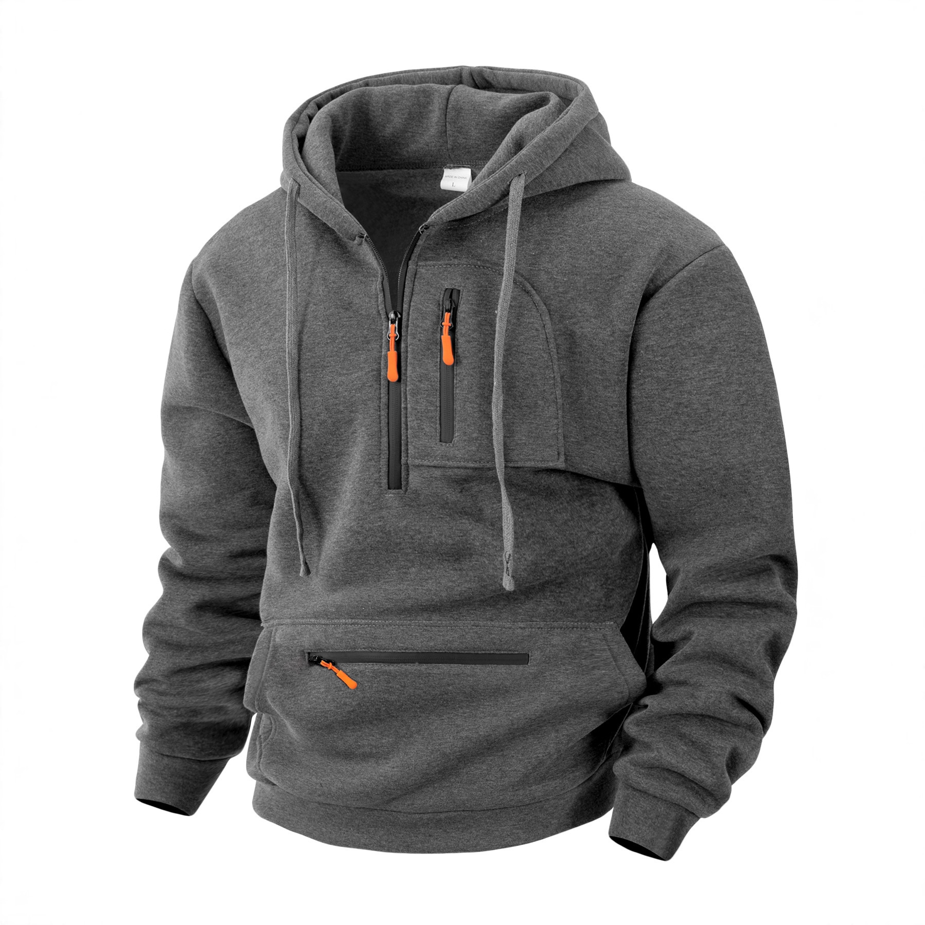 2025 Large Size Cross-Border Spring & Fall Men's Sweatshirt Hoodie Zipper European Size Pullover Sports Casual Jacket
