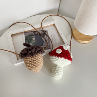 Children's Decorative Hand-Woven Wool Girl's Baby's Cute Accessories Crossbody Bag Internet Popular Small Bag for Boys