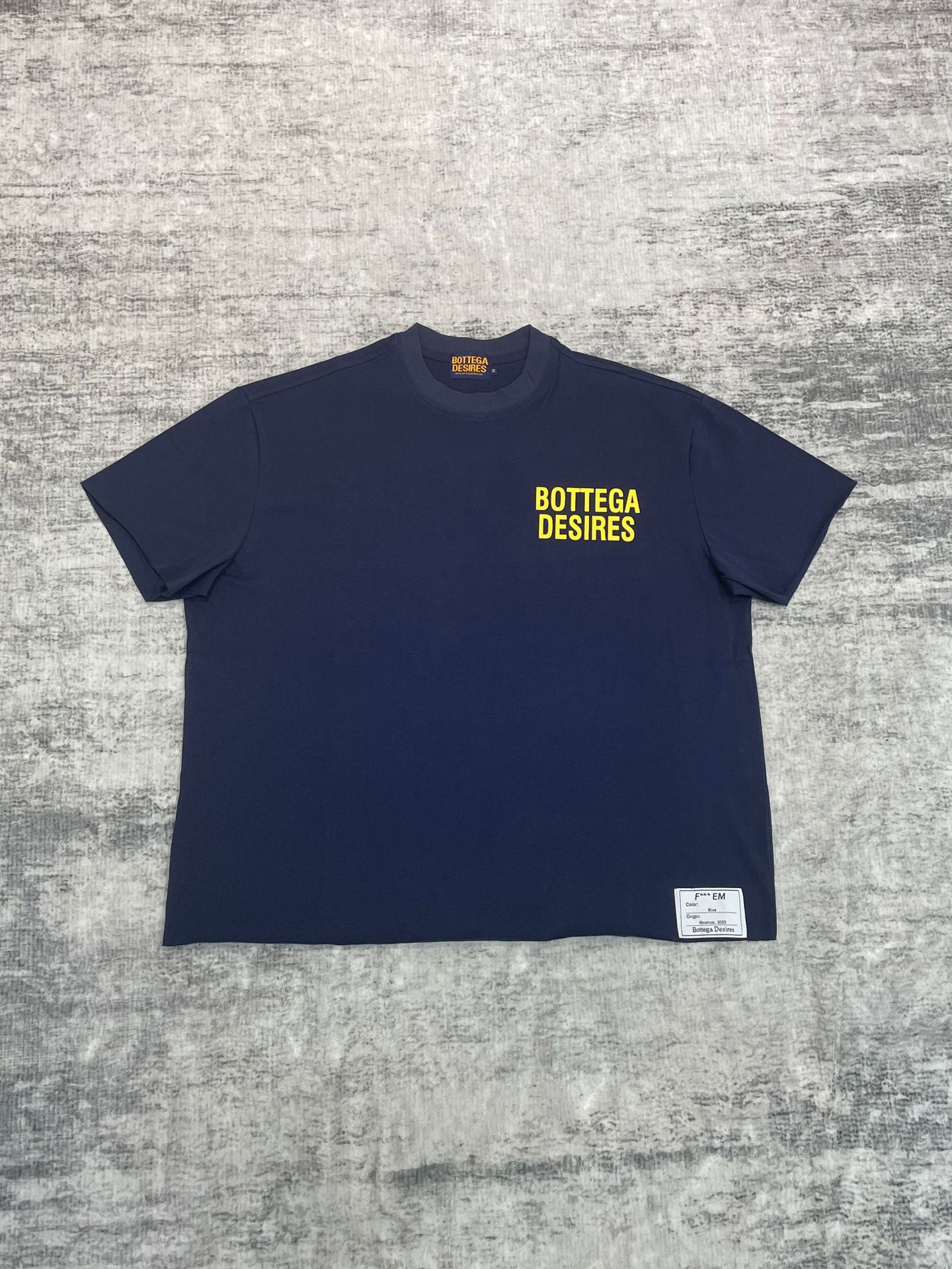 Bottega Desires T-shirt Letter Print Blue