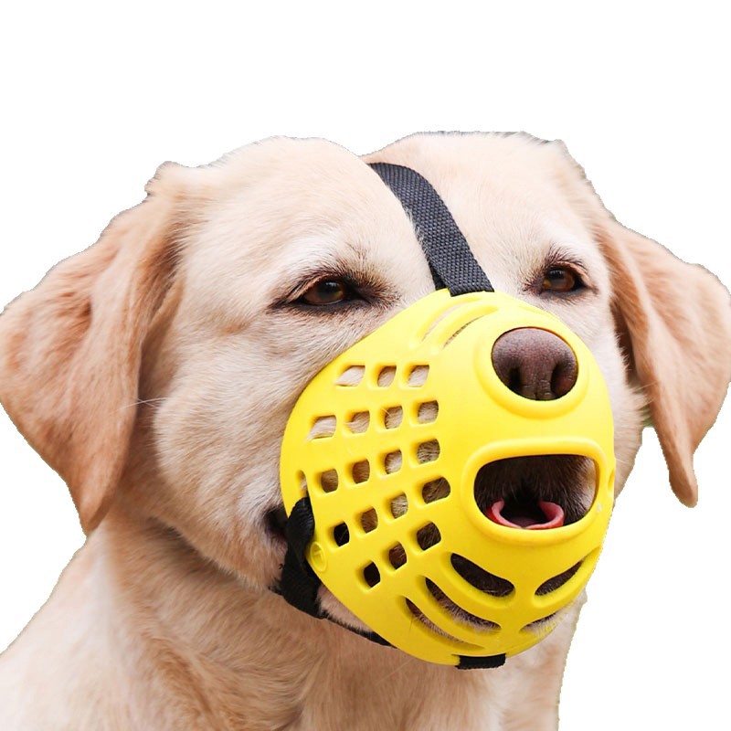 cubierta de boca para perros, máscara de mascota para agua potable, cubierta de boca ajustable para perros pequeños, medianos y grandes