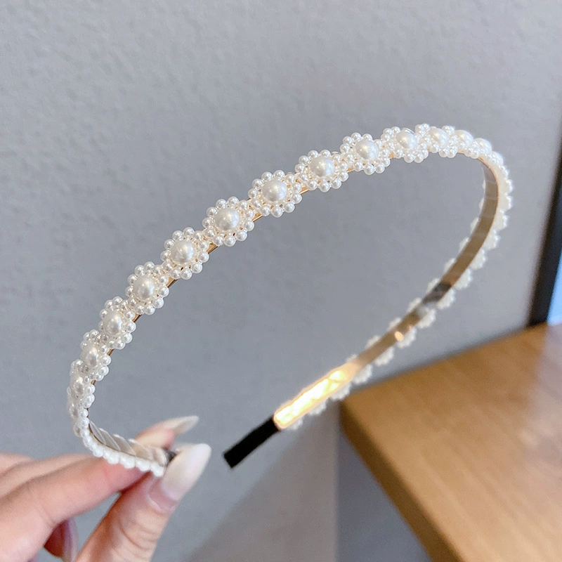 Универсальная повязка на голову, элегантная жемчужная hair accessory, легкая коллекция 2025