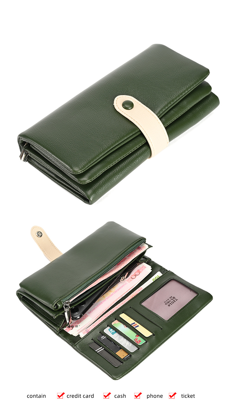 Women's Solid Color Pu Leather Zipper Wallets display picture 4