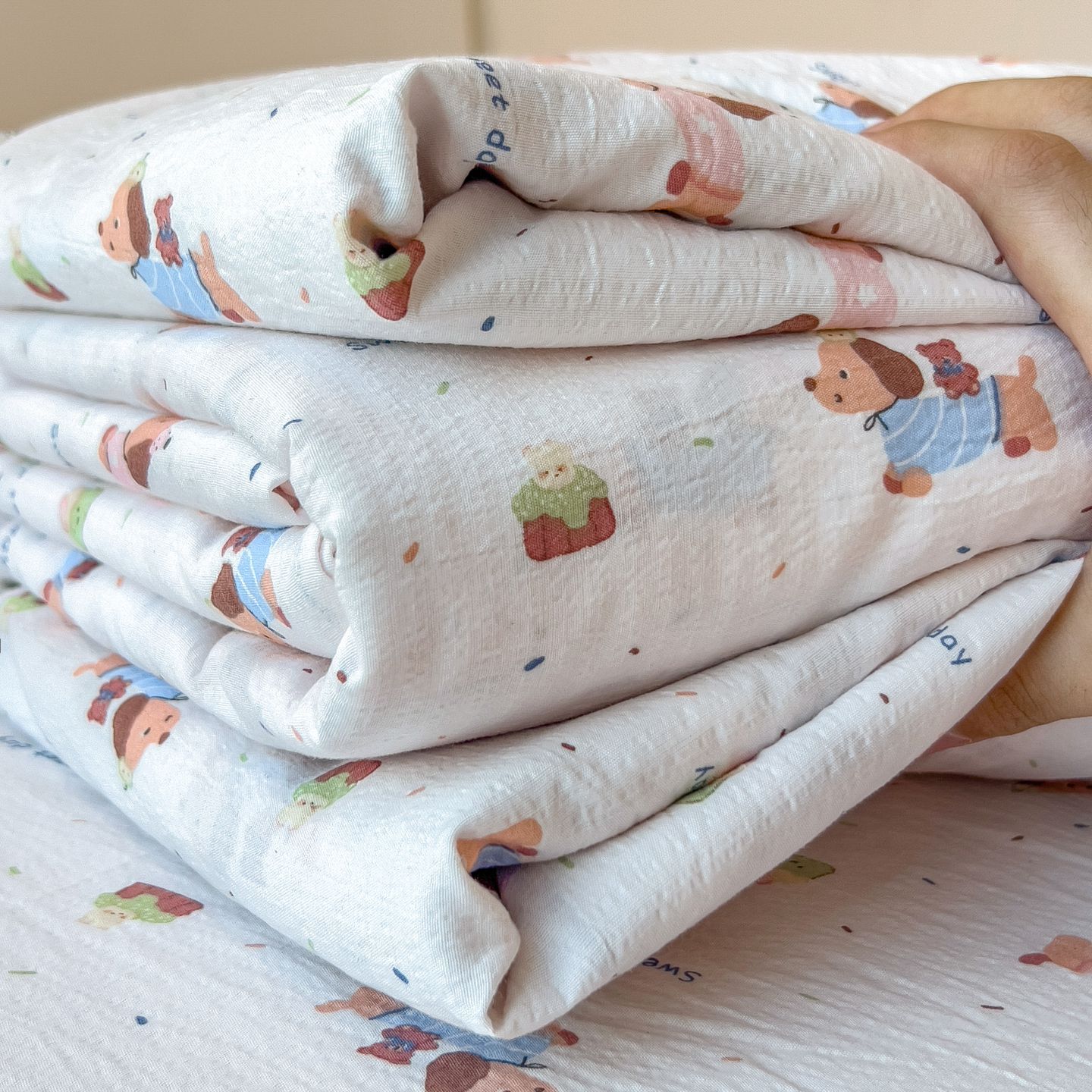 2025 nuevo conjunto de cuatro piezas de cama de doble hilo, sábanas de cama de dormitorio de tres piezas de cama