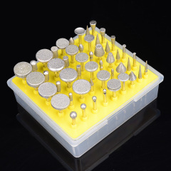 金剛石磨頭3mm柄金剛砂打磨頭合金金剛粗砂磨針玉石翡翠打磨去皮