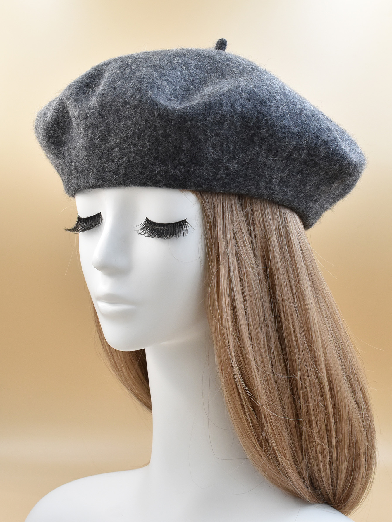 Unisex dam ull premium basker Höst/vinter vintage målarhatt Newsboy hatt rosa_voghion.com
