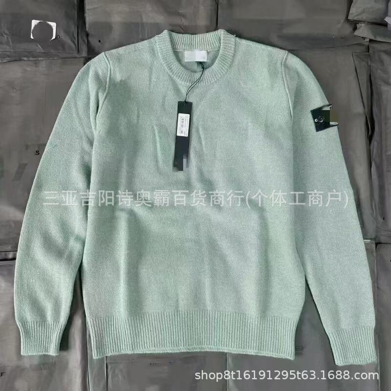 Foreign Trade European and American Trendy New Stone Thick Sleeve Sweater Autumn and Winter Warm Couple Pullover Knitwear Foreign Trade European and American Trendy New Stone Thick Sleeve Sweater Autumn and Winter Warm Couple Pullover Knitwear