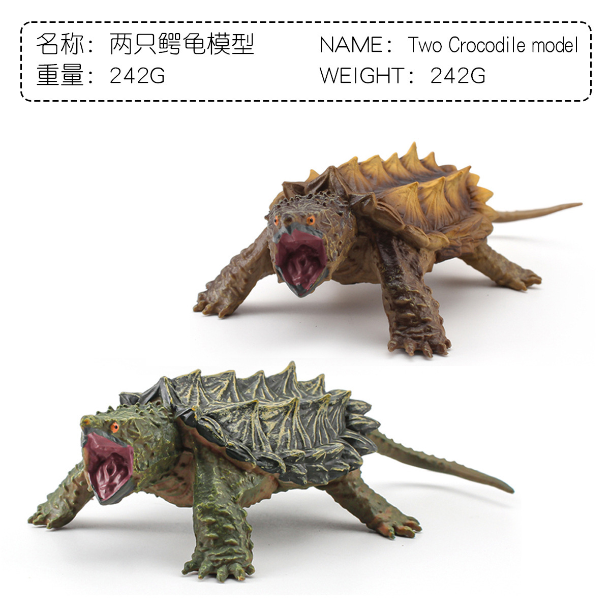 Transfronteriza exportación simulación anfibios reptiles tortuga de agua dulce cocodrilo tortuga modelo decoración estática agua tortuga modelo juguete