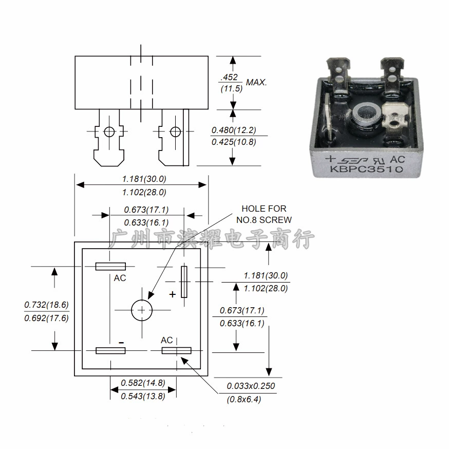 [Genuine блок питания 25A800V KBPC2508]