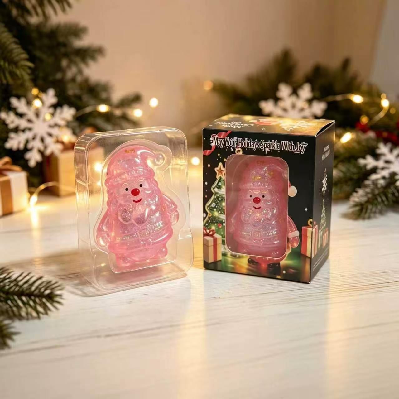 Navidad temática pellizco juguetes de descompresión árbol de Navidad muñeco de nieve Papá Noel rebote lento juguetes decoración descompresión image 3