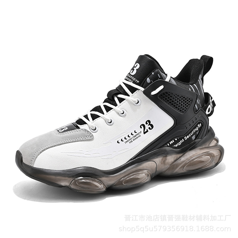 Cojín de aire doble zapatos de hombre a juego otoño nuevos deportes zapatos de correr casuales volando malla tejida superficie transpirable amortiguador papá zapatos de moda