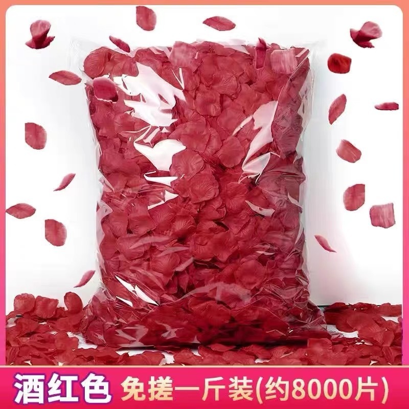バレンタインデーの摩擦のないバラの偽の花びら、結婚式の告白の装飾、手振り花のプロポーズ、花びらの雨、結婚式の部屋の装飾|undefined