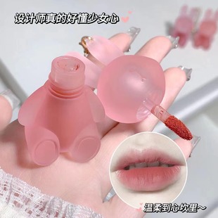 Gegebear Gogo Bear Cute Rabbit Velvet Lip Mud Matte Matte Summer Lip Glaze Shantou Makeup Affordable Lipstick