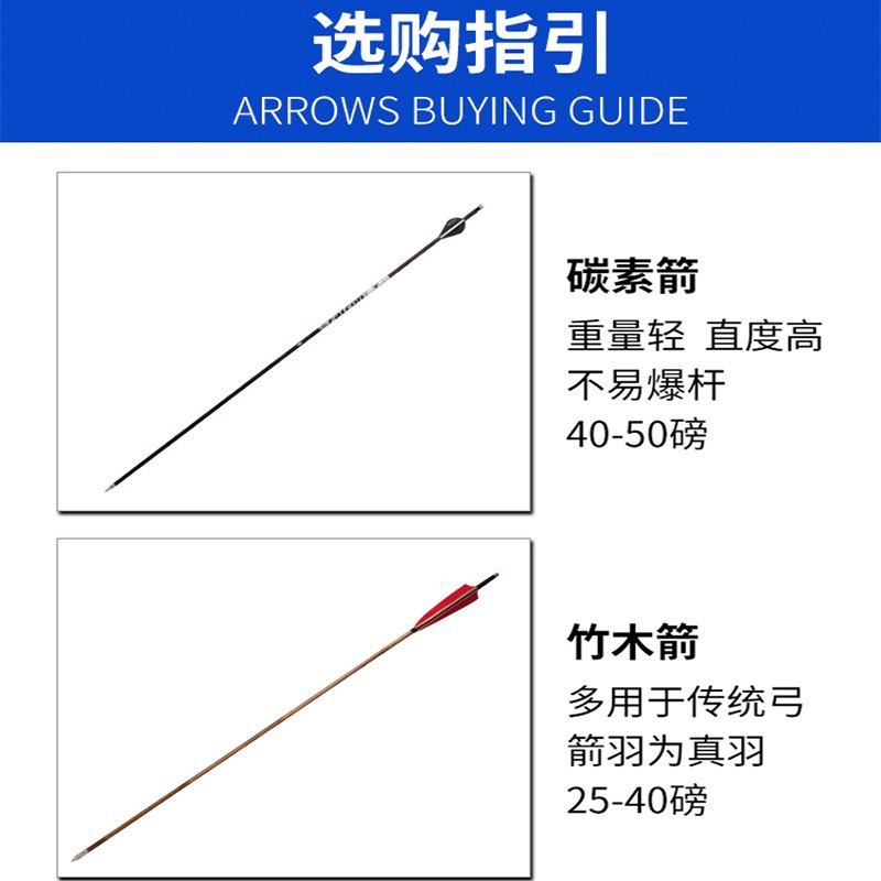 Pure carbon arrow arrow arrow metal recurve bow wooden arrow can be…