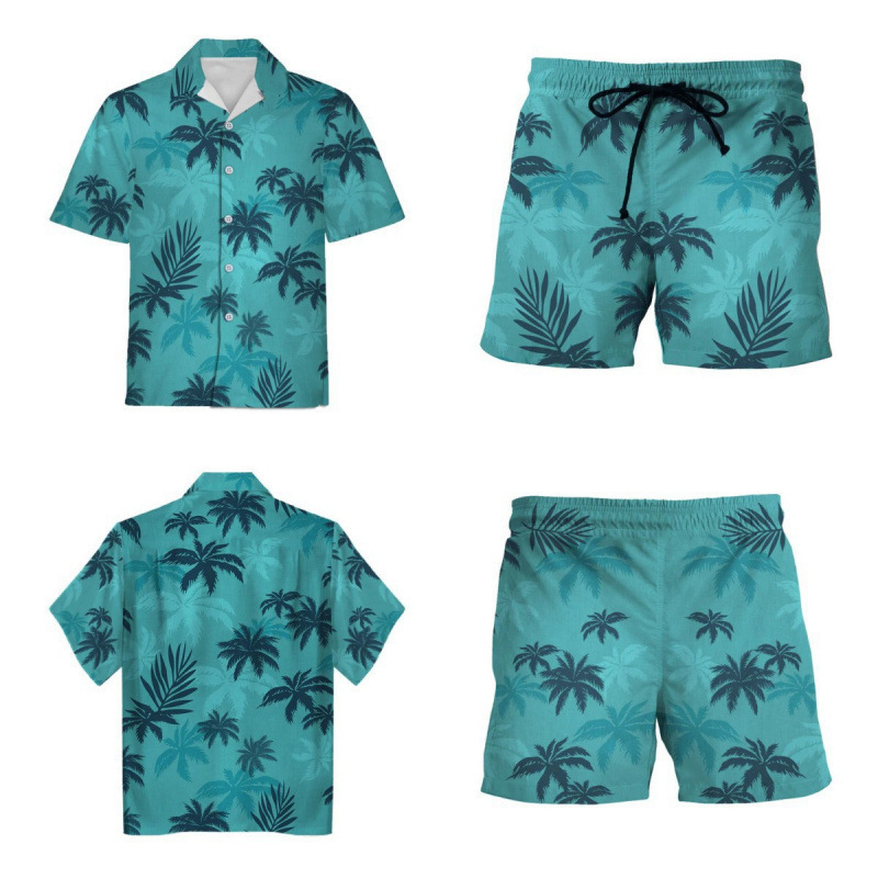 Summer Game Gta Grand Theft Auto Same Shirt Hawaiian Beach Short-Sleeved 3D Digital Printing Pod