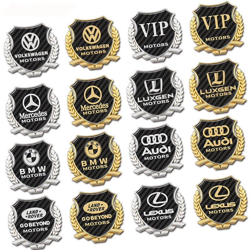 Производитель автомобильного металлического автомобильного логотипа VIP углеродное волокно пшеницы колосья 3D трехмерная индивидуальность