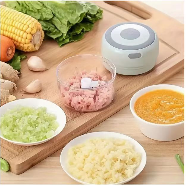 厨房家用便携迷你电动绞肉机辅食料理机电动捣蒜碎肉多功能搅碎器|undefined