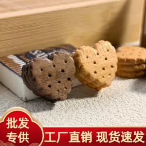 Black Walnut Heart-Shaped Cookie DIY Through-Hole Accessories, Buddhist Bead Bracelets, Spacer Beads, Jewelry, Phone Chains, Keychain Pendants
