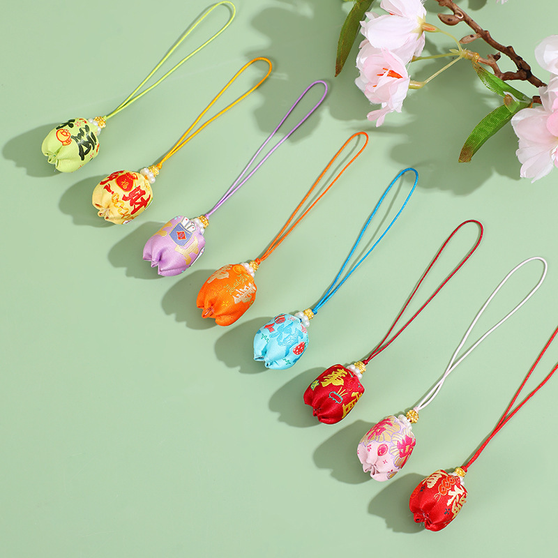 Dragon Boat Festival Sachet Sachet Scenic Spot Cultural and Creative Gifts Small Flower Bud Lucky Bag Mobile Phone Pendant Portable Amulet Mugwort