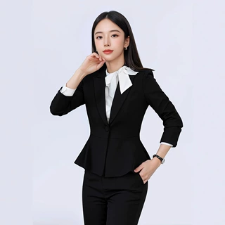 3217职业正装春秋小西装外套女面试正装西服套装气质职业工厂现货