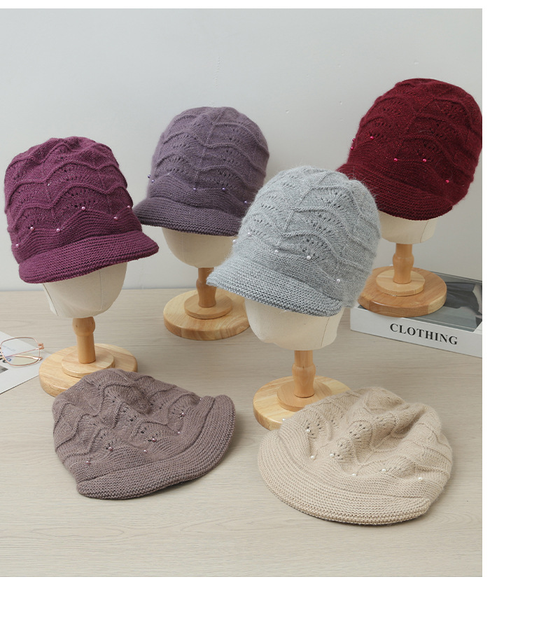 Damen-Bucket-Jacke im koreanischen Stil, vielseitig, perlenbesetzt, dick gestrickt, Herbst-Winter-Mode, lässig, winddicht, warm, hochwertig_voghion.com