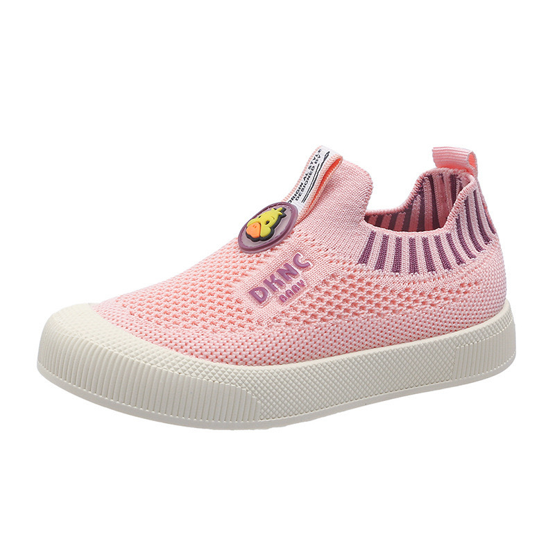 Zapatos para niños otoño nuevos niños y niñas transpirable volar zapatos de malla tejida interior antideslizante de fondo suave zapatos casuales zapatilla de deporte