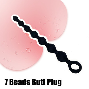 Orissi Backcourt Beads Silicone Seven-Ball Beads Massager Masturbation Device Sexy Anal Plug Adult Products Manufacturer