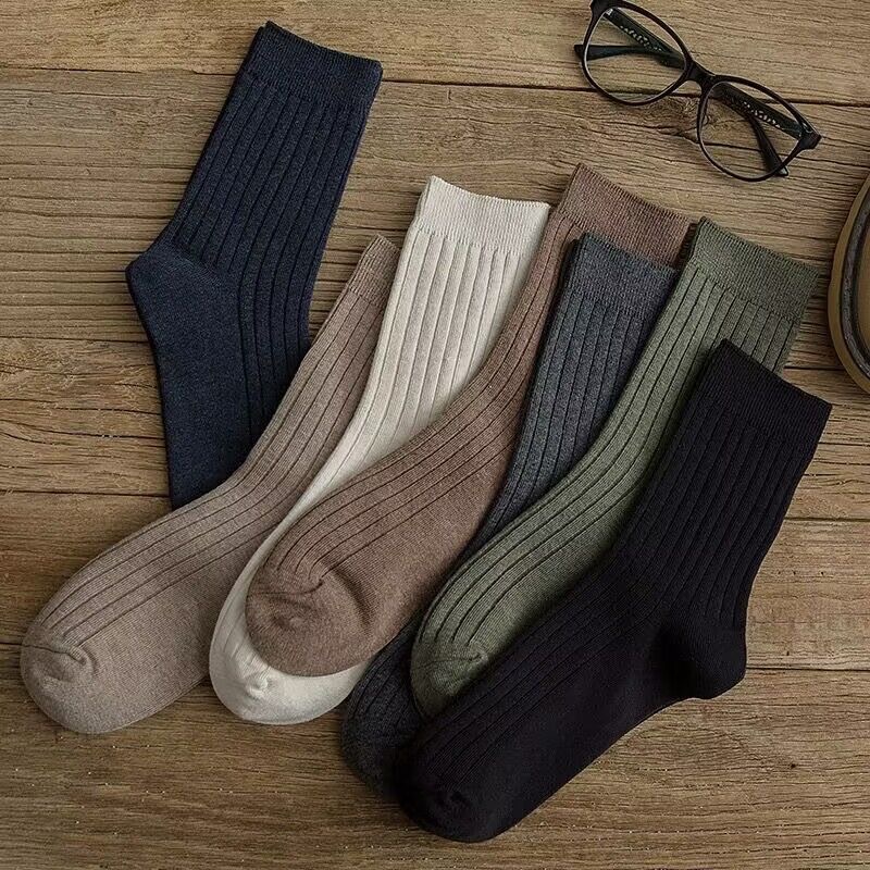 Men's and Women's Deodorant Absorbent Fashion Medium Calf Sports Socks Versatile Long Calf Retro Socks