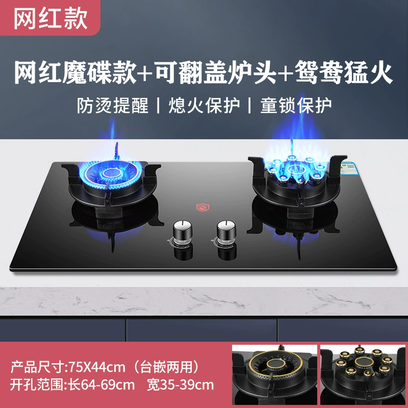 Плита HP Mrs. Gas Stove двойная плита для дома, тип линии, газовая плита с естественным газом, встроенная, яркое пламя