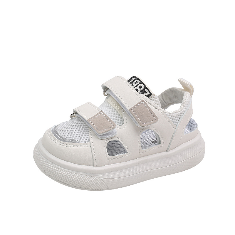 Summer New Sports Sandals, Boys' Breathable Mesh Korean Edition, Girls' Hollow Board Baby Shoes, Children's Shoes_voghion.com