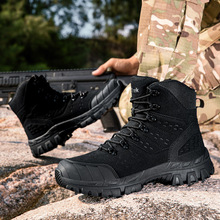 tk希音跨境大码登山鞋男徒步户外休闲高帮野练战地训练鞋军靴男靴