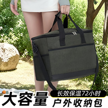 跨境新款大容量保温户外野餐露营包防水牛津布车载外卖便当袋冰包