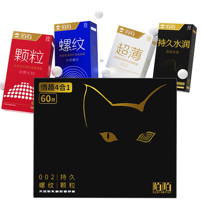 Momo condom 60 ultrathin Fun 41 002 Lasting Moisturizing grain Thread Condoms